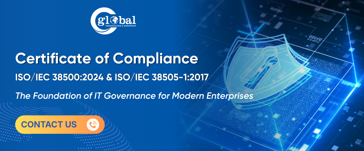 cerfiticate of compliance ISO 38500